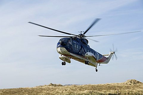 Helicoptor from Penzance, Tresco, Isles of Scilly, off Cornwall, United Kingdom, Europe