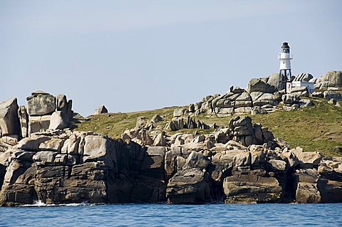 Lighthouse, St Mary's, Isles of Scilly, off Cornwall, United Kingdom, Europe