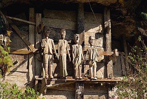 Wall tombs near Rantepao, Toraja area, Sulawesi, Indonesia, Southeast Asia, Asia