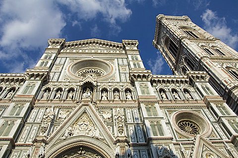 Duomo (Cathedral) and Campanile di Giotto, UNESCO World Heritage Site, Florence (Firenze), Tuscany, Italy, Europe