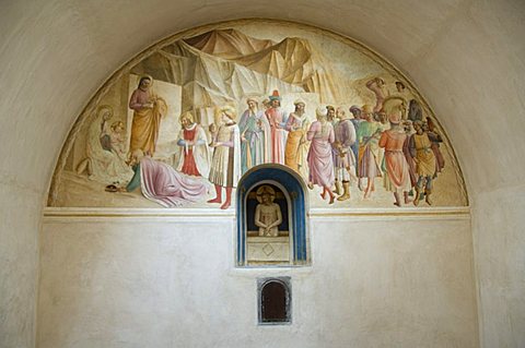 Frescoes by Fra Angelico, San Marco, Florence (Firenze), Tuscany, Italy, Europe