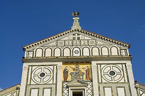 San Miniato al Monte church in the Oltrarno district, Florence (Firenze), Tuscany, Italy, Europe