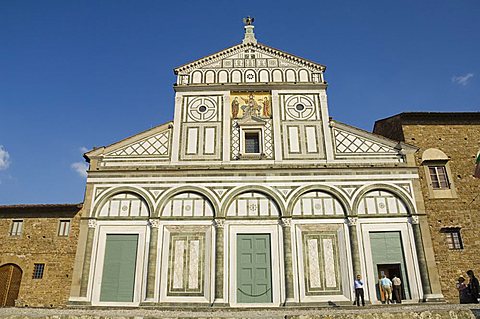 San Miniato al Monte church in the Oltrarno district, Florence (Firenze), Tuscany, Italy, Europe