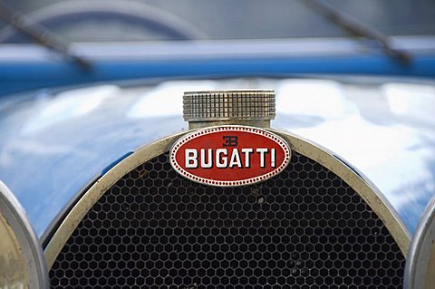 Bugatti car at the Castello di Spaltenna now a hotel, Gaiole in Chianti, Chianti, Tuscany, Italy