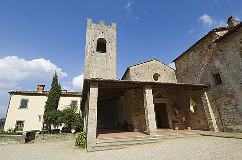 Badia a Coltibuono Romanesque Church, near Gaiole, Chianti, Tuscany, Italy, Europe