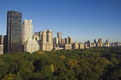 View of Central Park from south looking north, Manhattan, New York, New York State, United States of America, North America