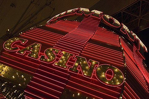 Fremont Street, the older part of Las Vegas, Nevada, United States of America, North America