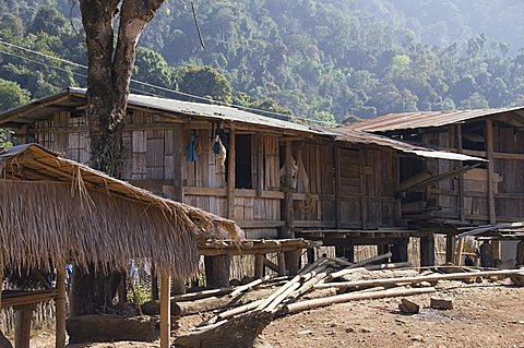 Hmong hill village, Golden Triangle, Thailand, Southeast Asia, Asia