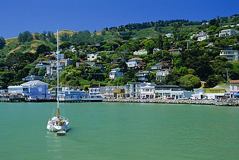 View of Sausalito on the San Francisco Bay, California, USA