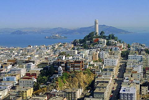 Coit Tower on Telegraph Hill, San Francisco, California, USA