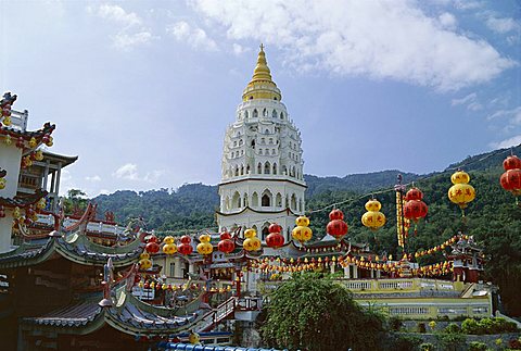 Ban Po Tha Pagoda (Ten thousand Buddhas), Kek Lok Si Temple, Penang, Malaysia, Asia