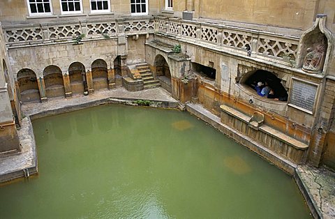 The Roman Baths, Bath, UNESCO World Heritage Site, Somerset, England, United Kingdom, Europe