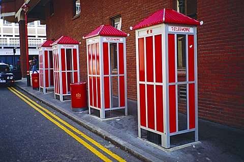 Chinese' Telephone Boxes in China Town, London, England