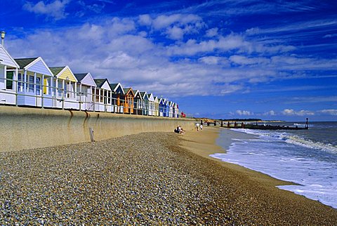 Beach huts, Southwold, Suffolk, England, UK, Europe