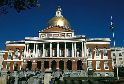 The New State House, dating from 1795, Massachusetts State House, Boston, Massachusetts, New England, United States of America, North America