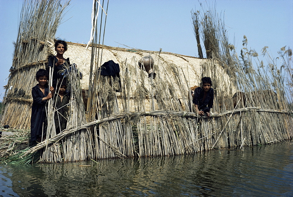 Marsh Arabs near Qurna, Iraq, Middle East