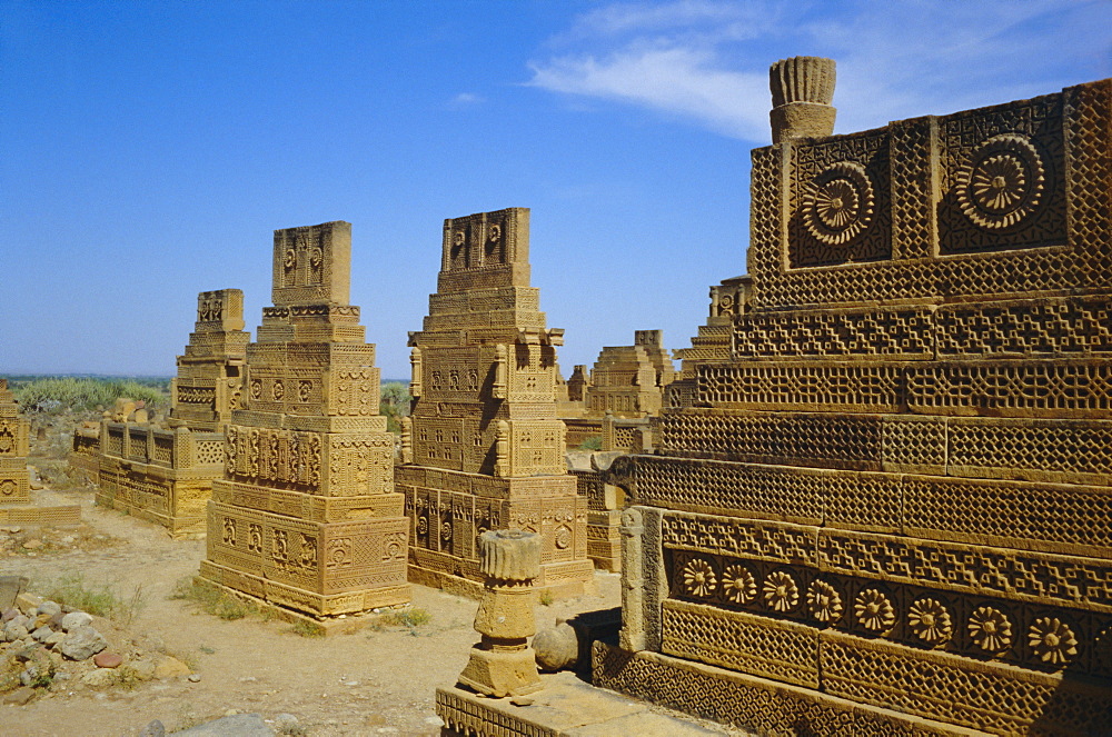 Chaukundi tombs, Thatta, Sind (Sindh), Pakistan, Asia