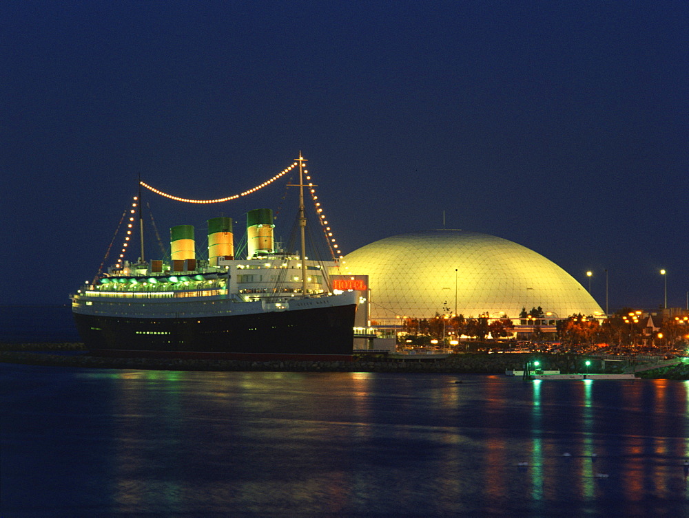 Queen Mary and Spruce Goose Dome, Long Beach, California, United States of America, North America