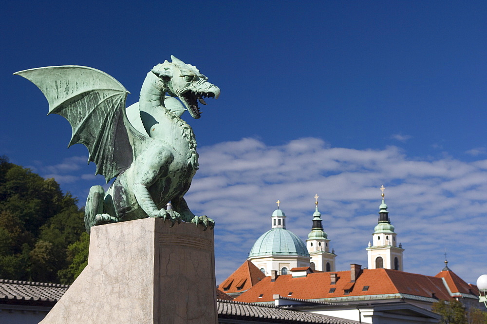 Dragon Bridge, Ljubljana, Slovenia, Europe