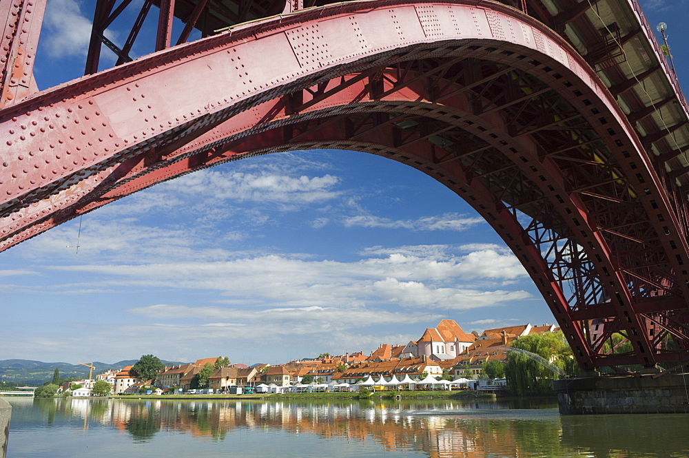 Maribor and the River Drava, Slovenia, Europe