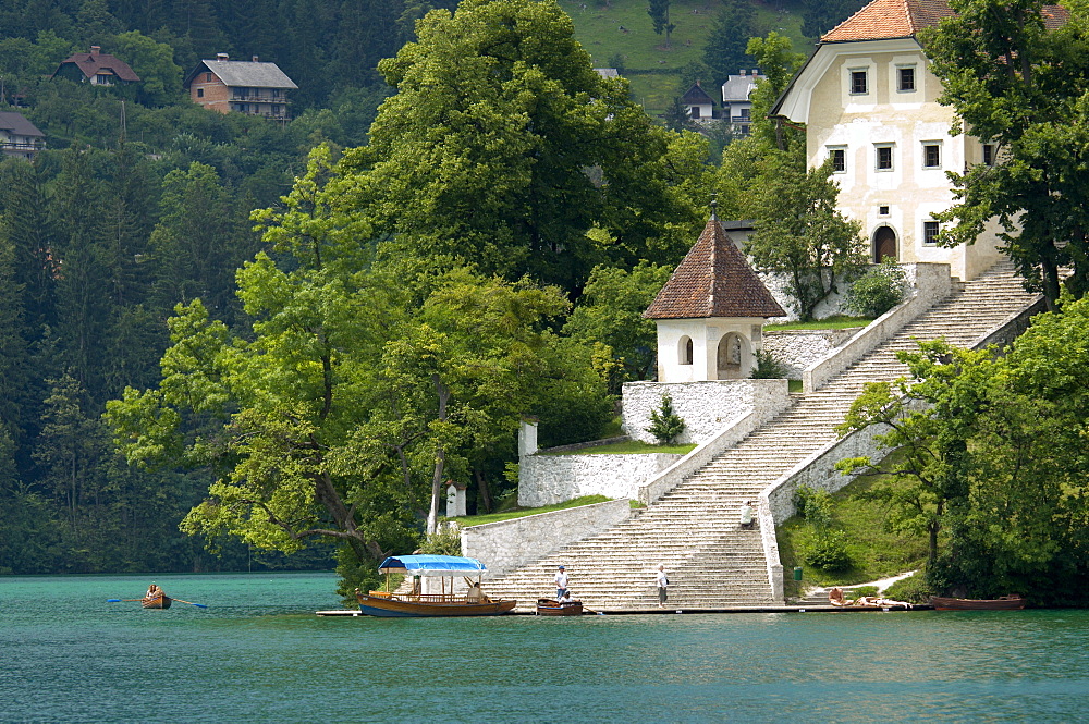 Lake Bled and St. Mary's Church of the Assumption, Slovenia, Europe