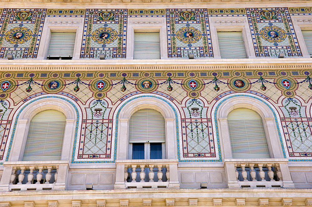 Mosaic, Piazza dell Unita d'Italia, Trieste, Friuli-Venezia Giulia, Italy, Europe