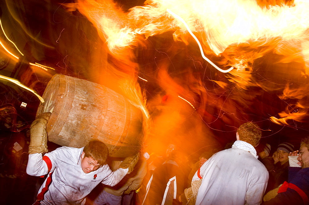 Rolling of the Tar Barrels, Ottery St. Mary, Devon, England, United Kingdom, Europe