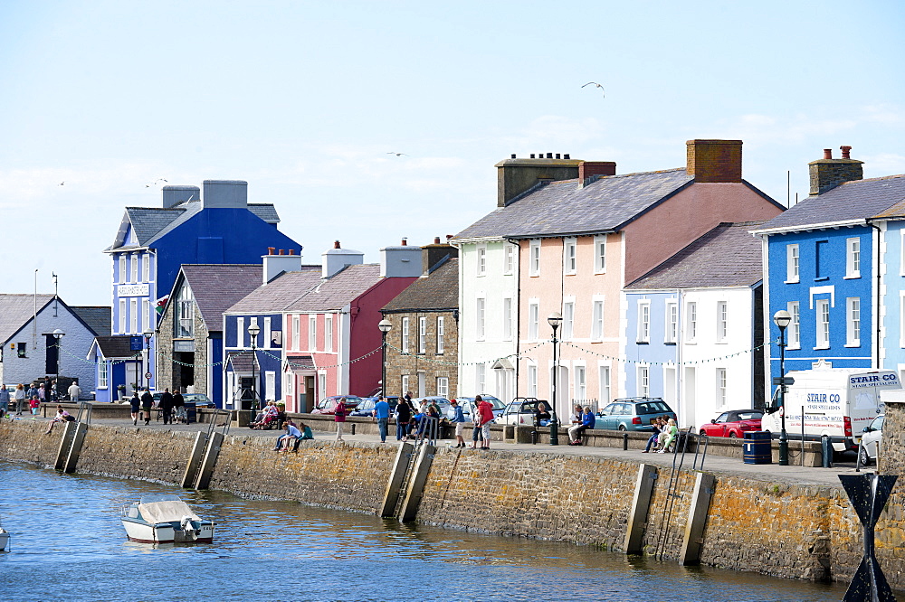 A view of the harbour at Aberaeron, Ceredigion, Wales, United Kingdom, Europe