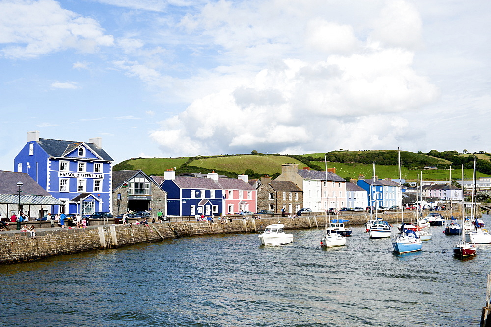 A view of the harbour at Aberaeron, Ceredigion, Wales, United Kingdom, Europe