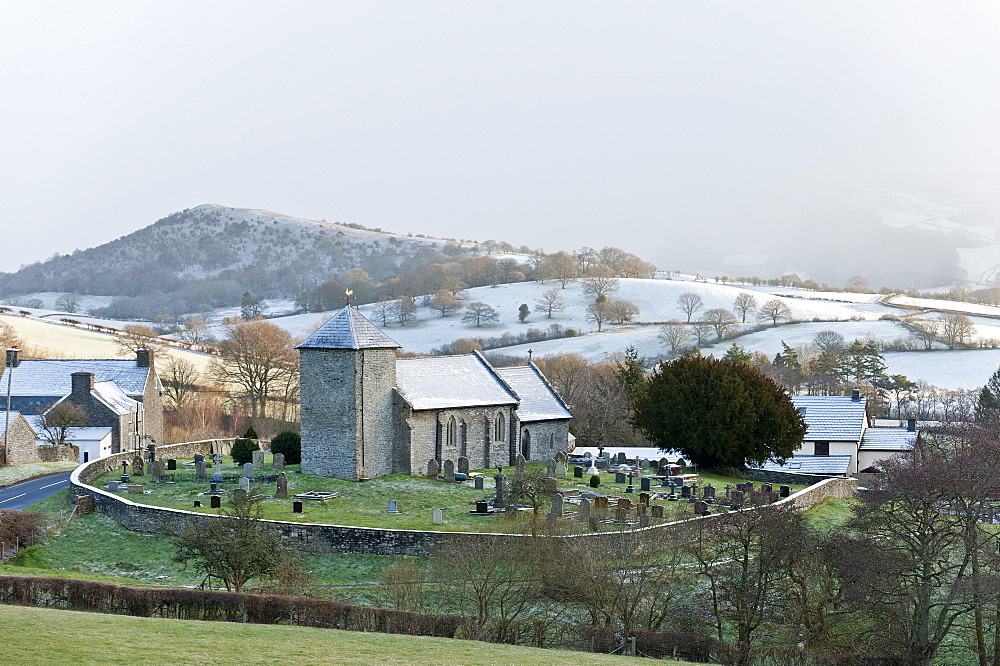 St. David's Church, Llanddewi'r Cwm, Powys, Wales, United Kingdom, Europe