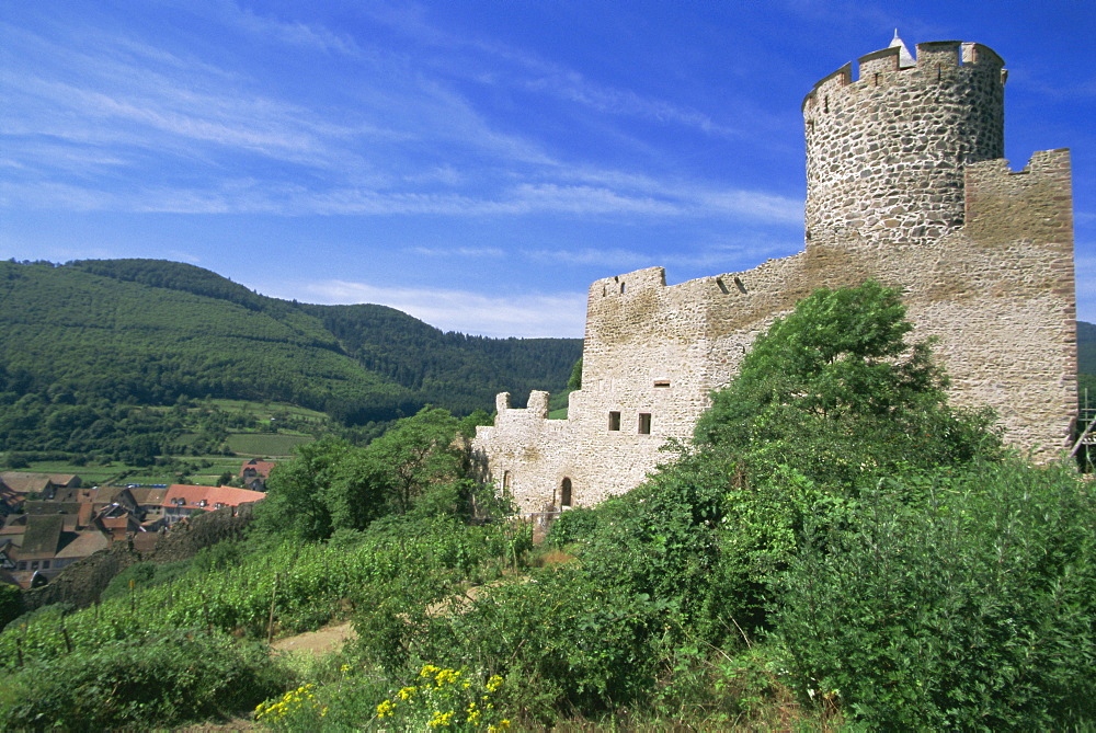 Castle, Kaysersberg, Alsace, France, Europe