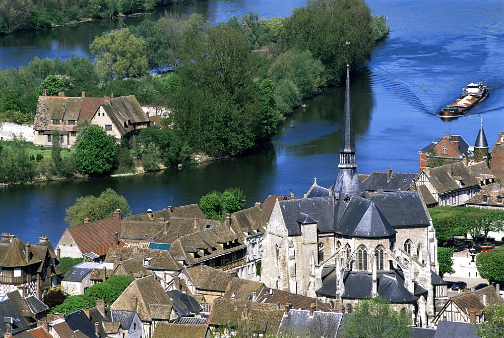 Petit Andely, Les Andelys and River Seine, Haute Normandie (Normandy), France, Europe