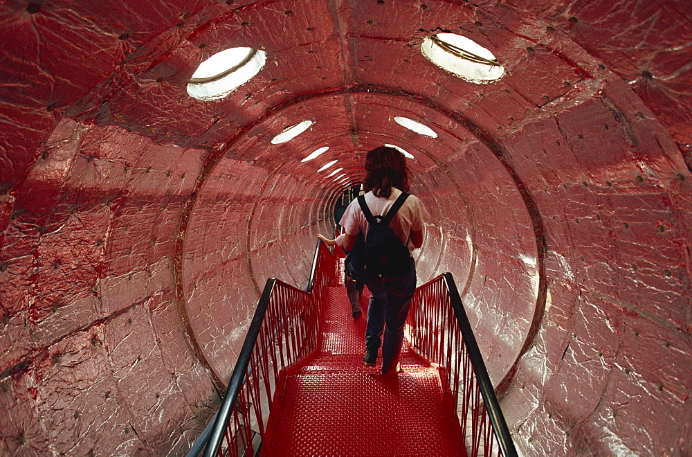 Interior of the Atomium, Brussels, Belgium, Europe