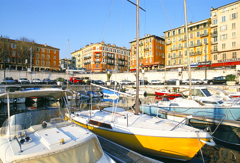 The harbour, Nice, Alpes Maritimes, Provence, Cote d'Azur, French Riviera, France, Mediterranean, Europe