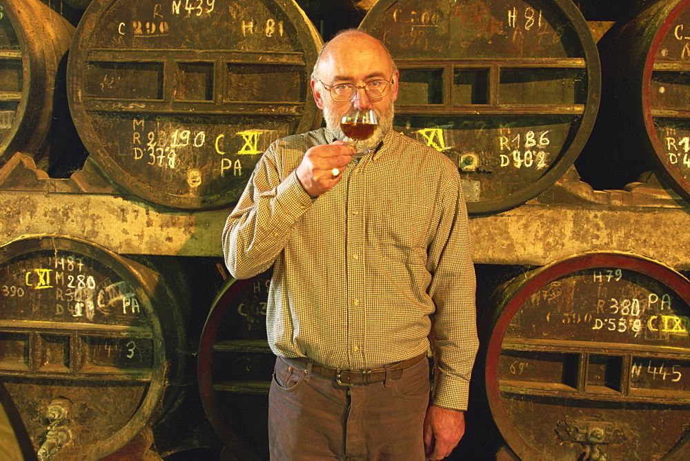 Cellar master, Chateau du Breuil, Normandy, France, Europe