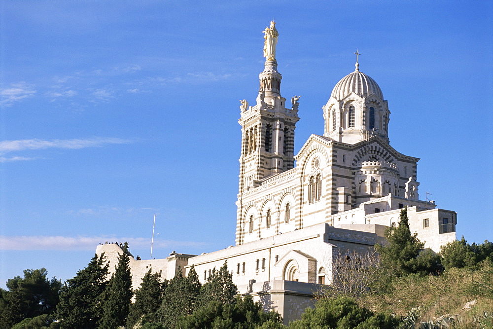 Notre Dame de la Garde, Marseille, Bouches-du-Rhone, Provence, France, Europe