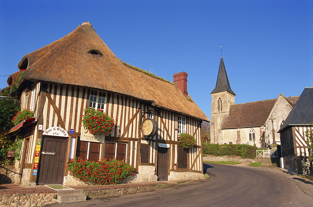 Auberge des 2 Tonneaux, Pierrefitte en Auge, Vallee d'Auge, Basse Normandie, France, Europe