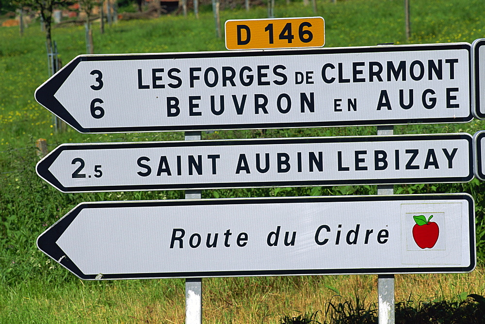 Route du Cidre (Cider Route), Auge Valley, Normandy, France, Europe