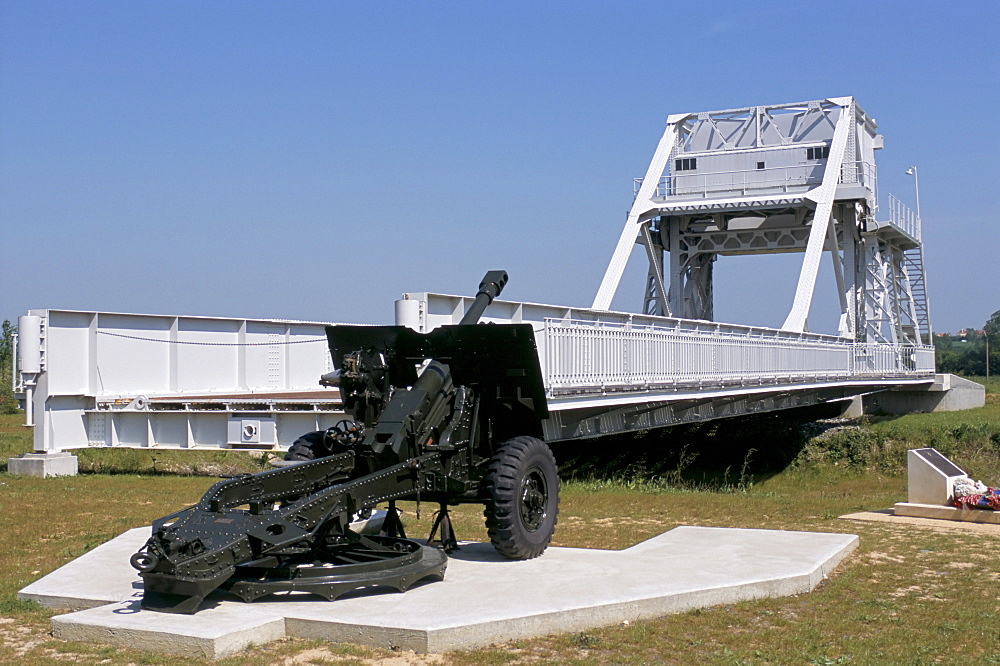 The Vieux Pont (Old Bridge), Pegasus Bridge memorial of D-Day, Calvados, Normandy, France, Europe