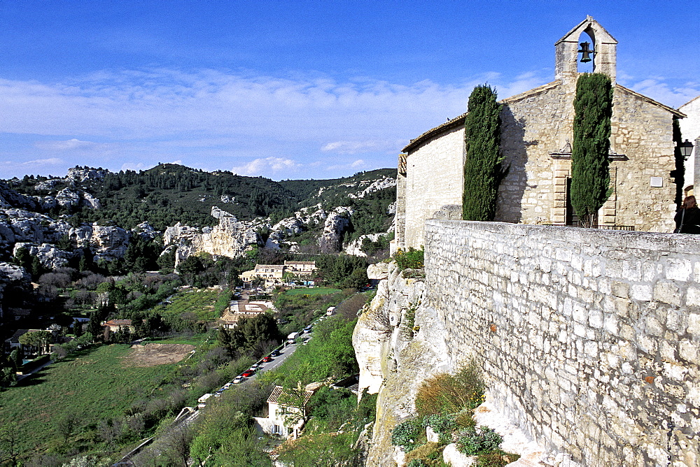 Les Baux-de-Provence, from the Chapelle des Penitents Blancs, Provence, France, Europe