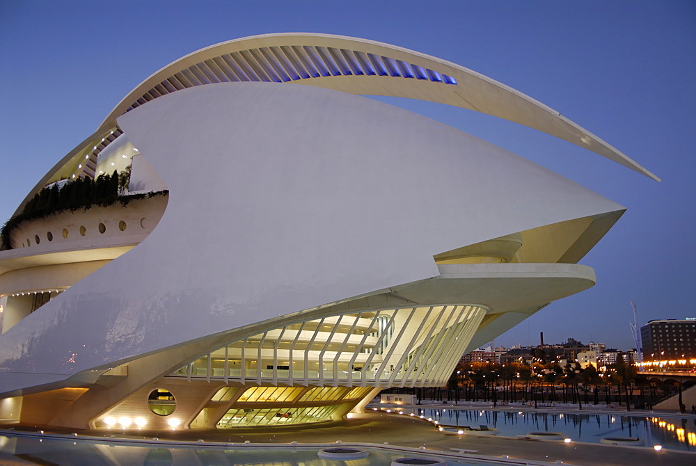 Palau de les Artes Reina Sofia (Queen Sofia Arts Palace), City of Arts and Sciences, Valencia, Spain, Europe