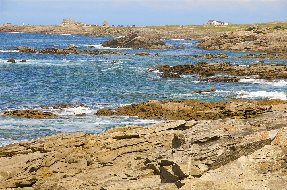 Sea coast, spectacular rocks, Wild Coast, Quiberon peninsula, Morbihan, Brittany, France, Europe