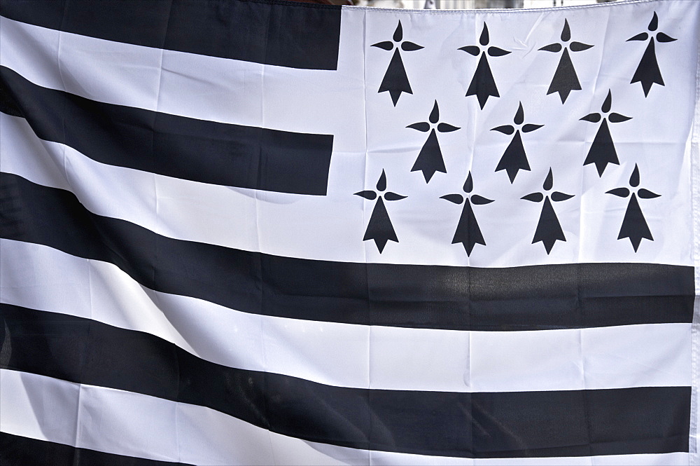 Breton flag, Brittany, France, Europe