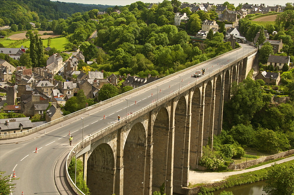 The Viaduct, Dinan, Cotes d'Armor, Brittany, France, Europe