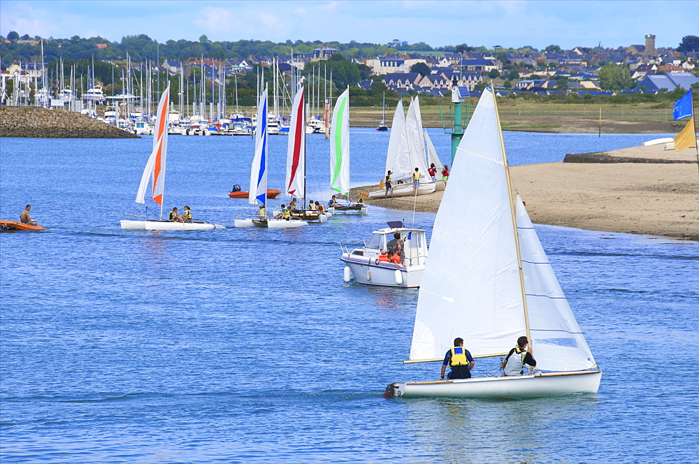 Sailing school, Barneville Carteret, Cotentin, Normandy, France, Europe