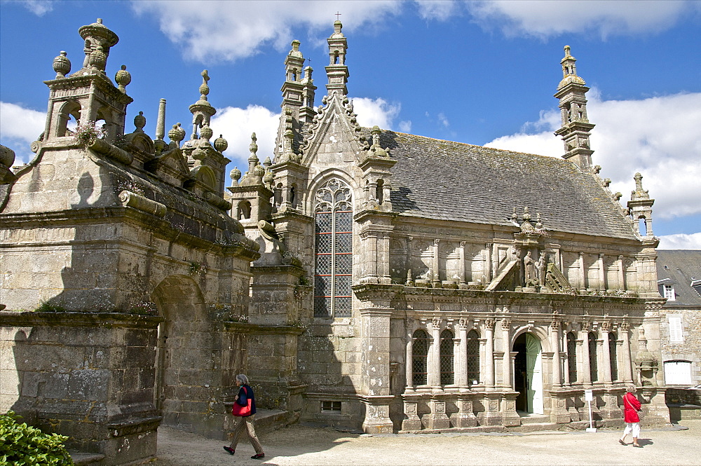 Ossuary, St. Thegonnec parish enclosure dating from 1610,  Leon, Finistere, Brittany, France, Europe