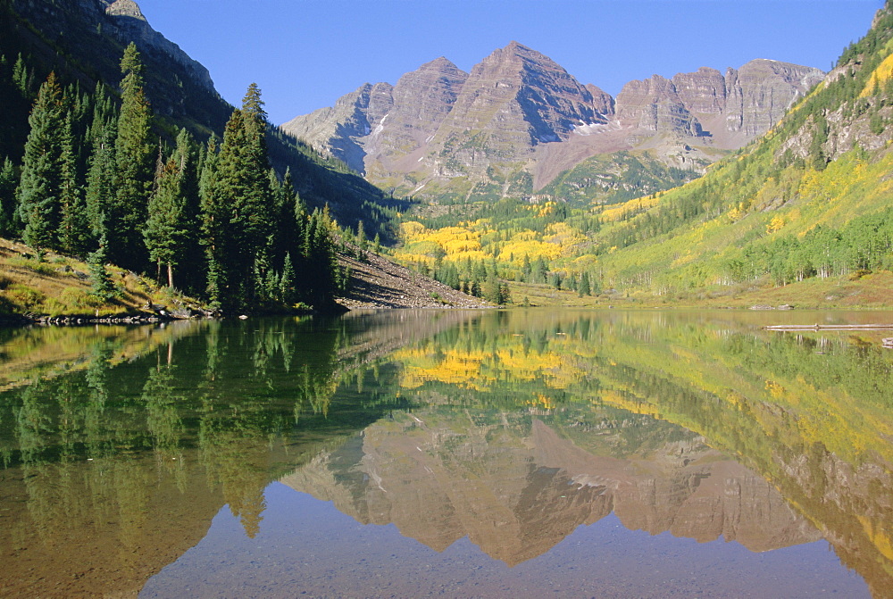 Maroon Bells, Aspen, Colorado, Rocky Mountains, USA, North America