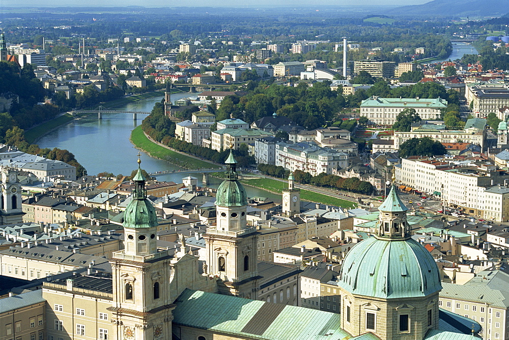 City view from the Fortress, Salzburg, Austria, Europe