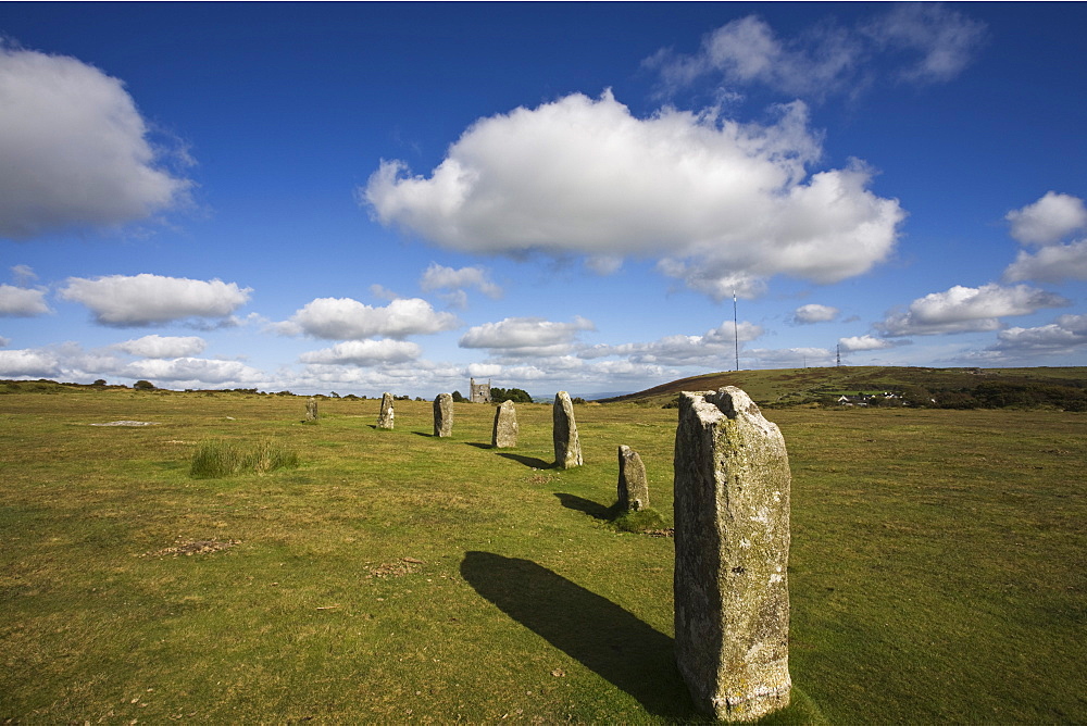 The Hurlers (stone circle), Minions, Bodmin Moor, Cornwall, England, United Kingdom, Europe