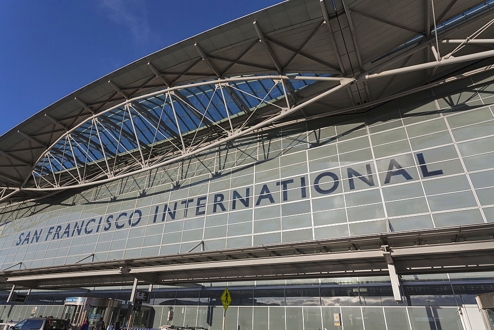 Entrance to International Airport, San Francisco, California, United States of America, North America